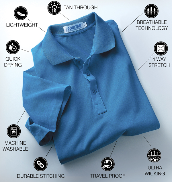 Details about Cooltan tanthrough shrits. Quick dry Machine Washable; Perfect for travel
