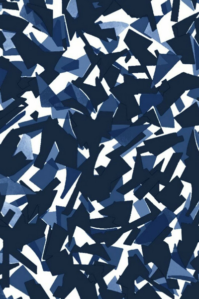 Tan-Through Blue Jumble String Bikini