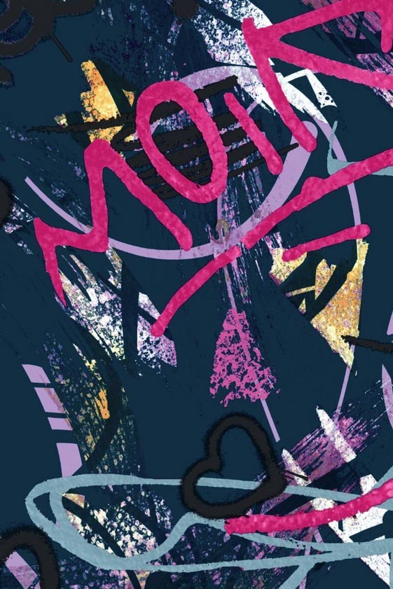 Tan-Through Graffiti String Bikini